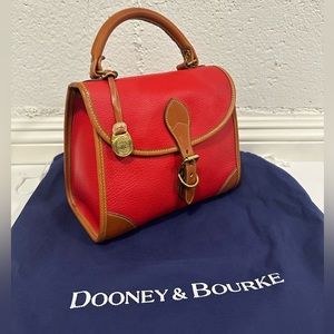 Vintage Dooney & Bourke Top Handle Red AWL Handbag